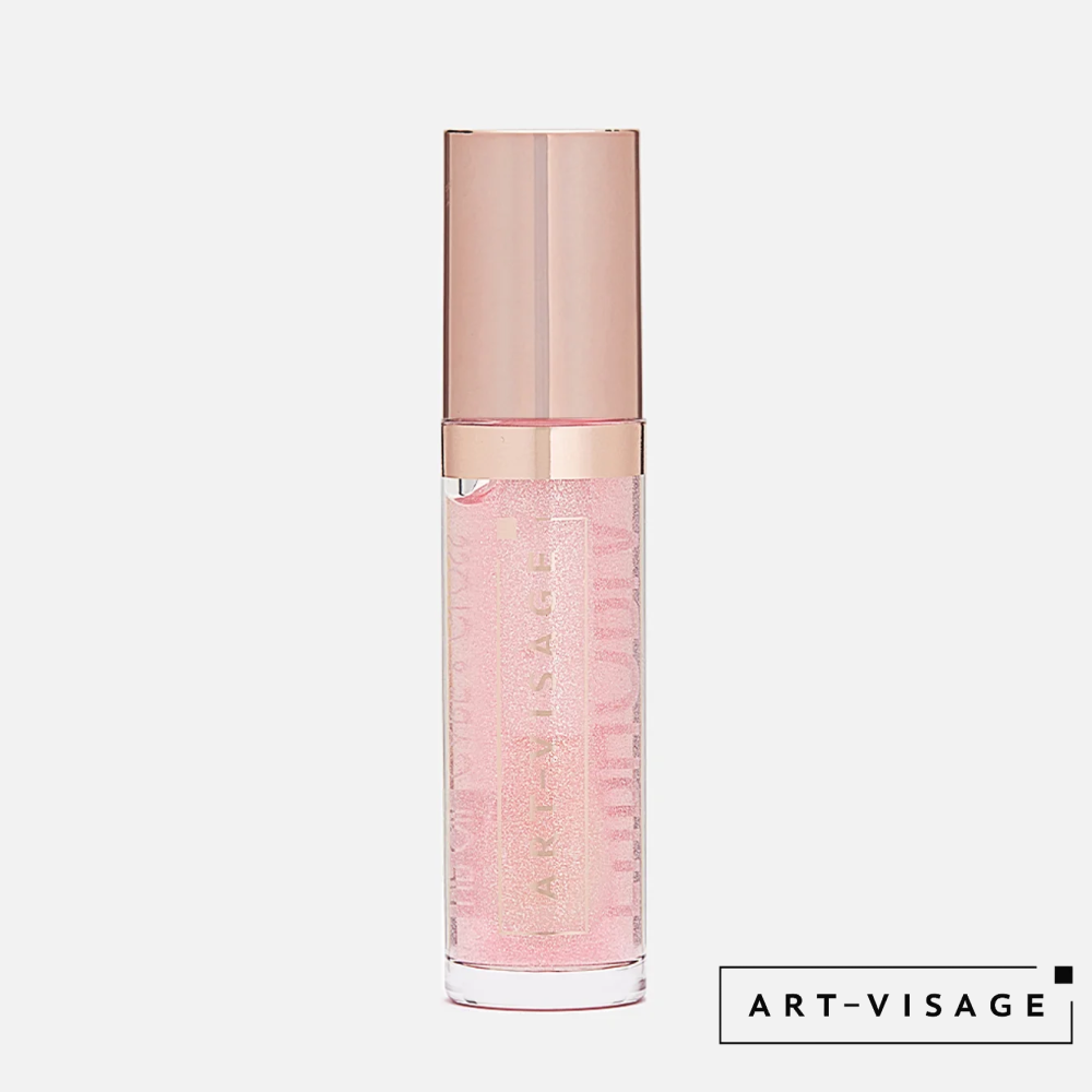 Масло для губ розовое с блестками